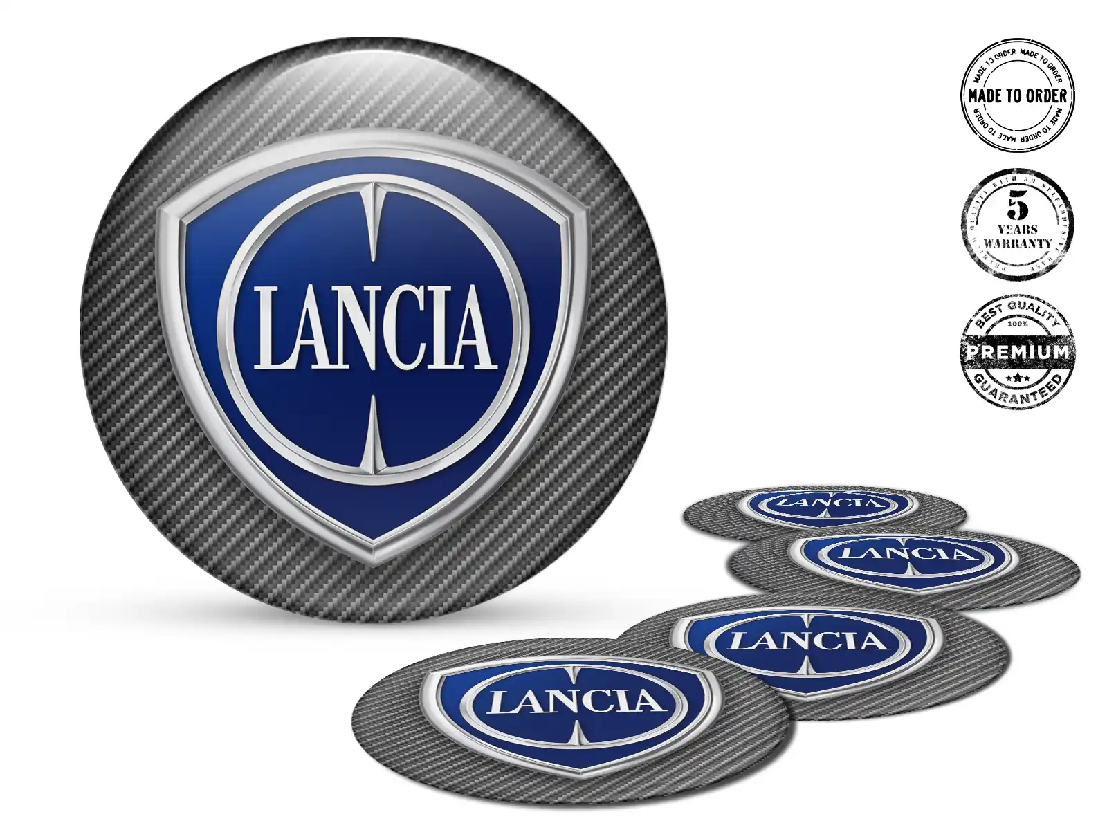 Lancia Pegatina de Tapacubos Edición Estilo de Cúpula Estilo